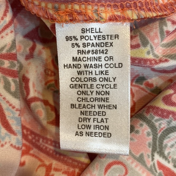 London Times Shift Dress with Paisley Design in Orange Size 10​ - Picture 11 of 11